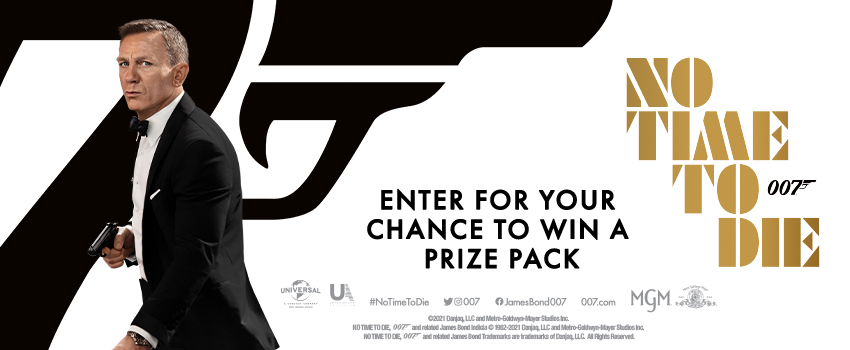 NO TIME TO DIE Prize Pack Contest image