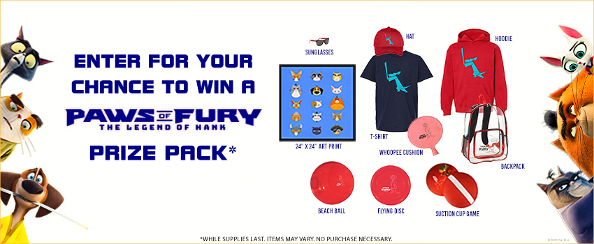 Paws of Fury: The Legend of Hank Prize Pack Contest image