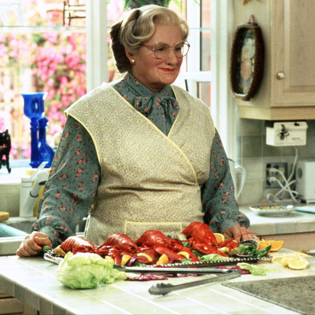 Mrs Doubtfire director reveals Robin Williams shot 'almost two million feet' of footage