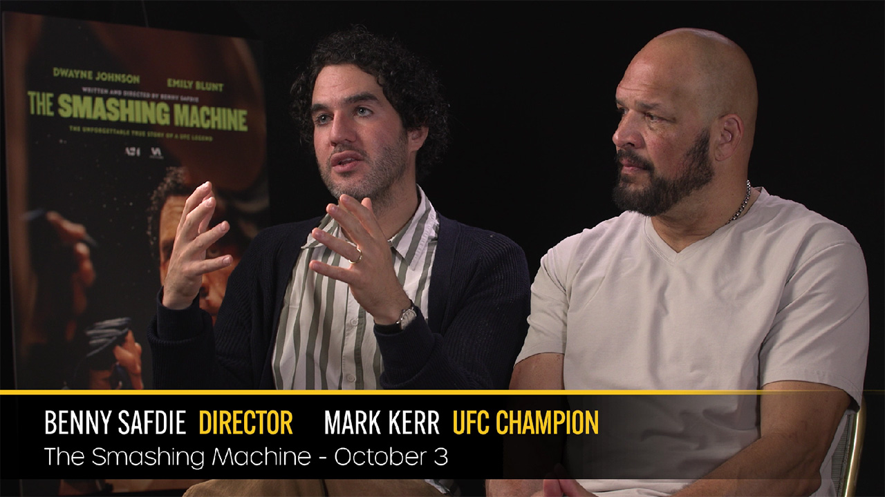 teaser image - The Smashing Machine Exclusive Interview with Benny Safdie and Mark Kerr